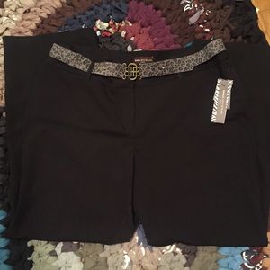 DANA BUCHMAN Black Wide Leg Work Trousers NWT